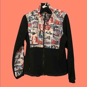 The North Face Fleece Black / Comic Book Jacket size L women’s